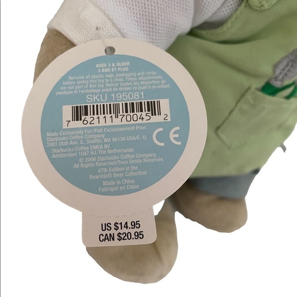 Starbucks | Vintage 2006 Collectible Bearista Bear Plush 47th Edition NW… - Picture 4 of 7